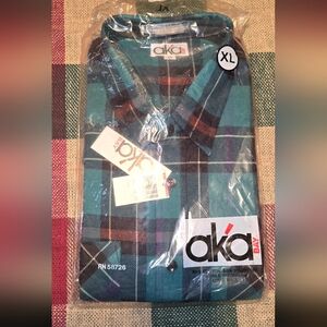 Aka Bay Green Plaid Shirt